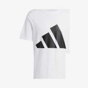 Ανδρικό Λευκό T-Shirt Adidas με Μεγάλο Μαύρο Λογότυπο