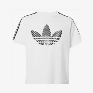 Ανδρικό Λευκό T-Shirt Adidas με Trefoil Print στην Πλάτη