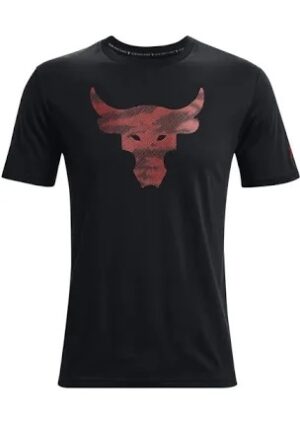 Ανδρικό Μαύρο T-Shirt με Κόκκινο Bull Print